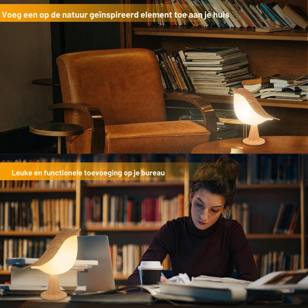 LumiBird™ | Draadloze Vogellamp met Touchbediening