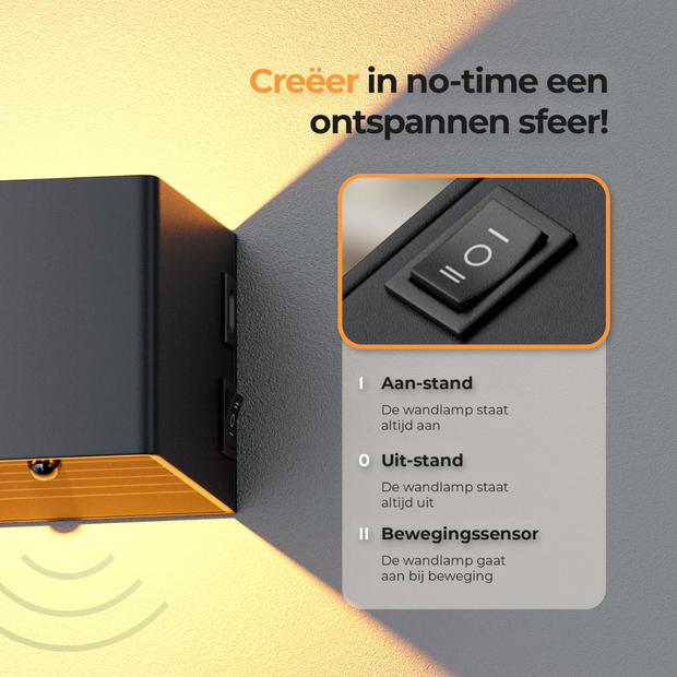 RadiantCube™ |  Luxe draadloze wandlamp