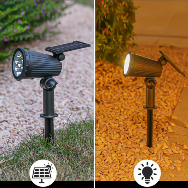 Tivon™ | Luxe draadloze grondspot met solar techniek